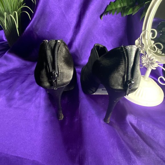 📌Joey Open Toe Black High Heel Pumps
